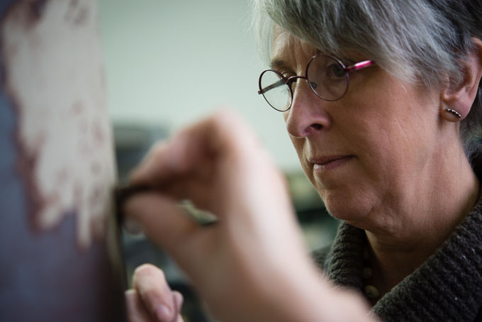 Anna Lambert in her studio 2016